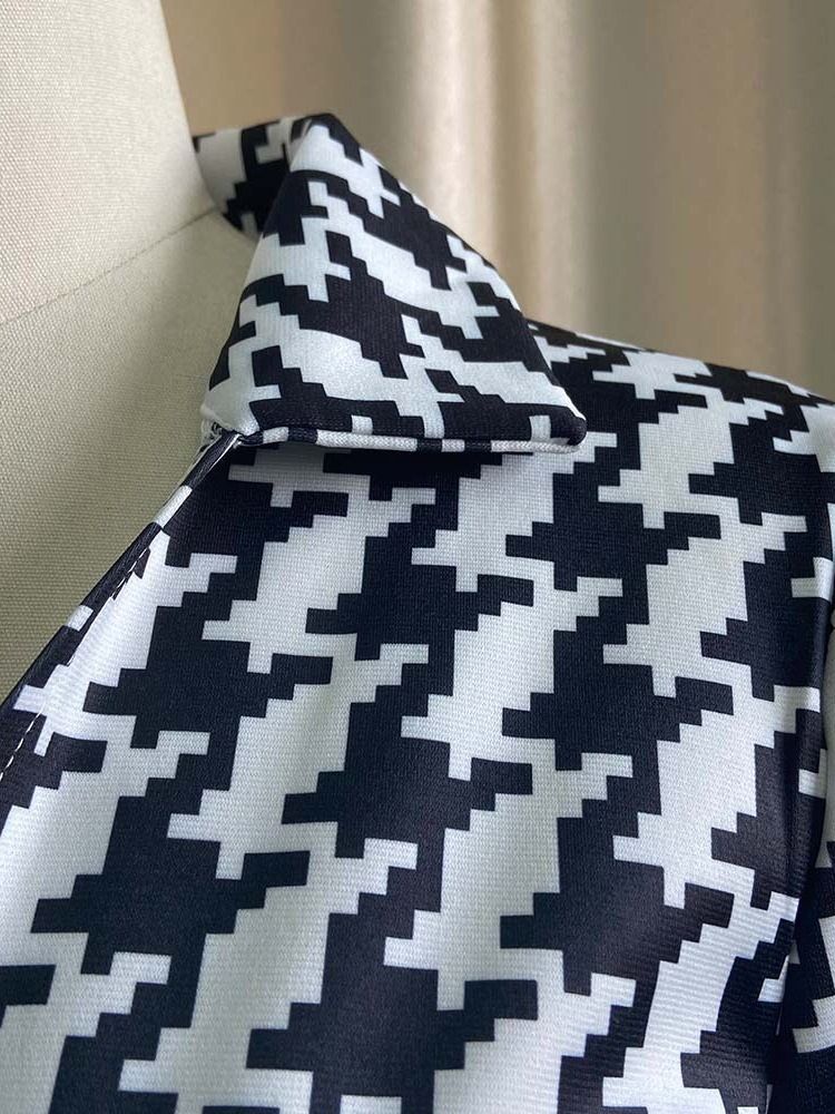 Mode Fullängdstryck Rak Slim Jumpsuit