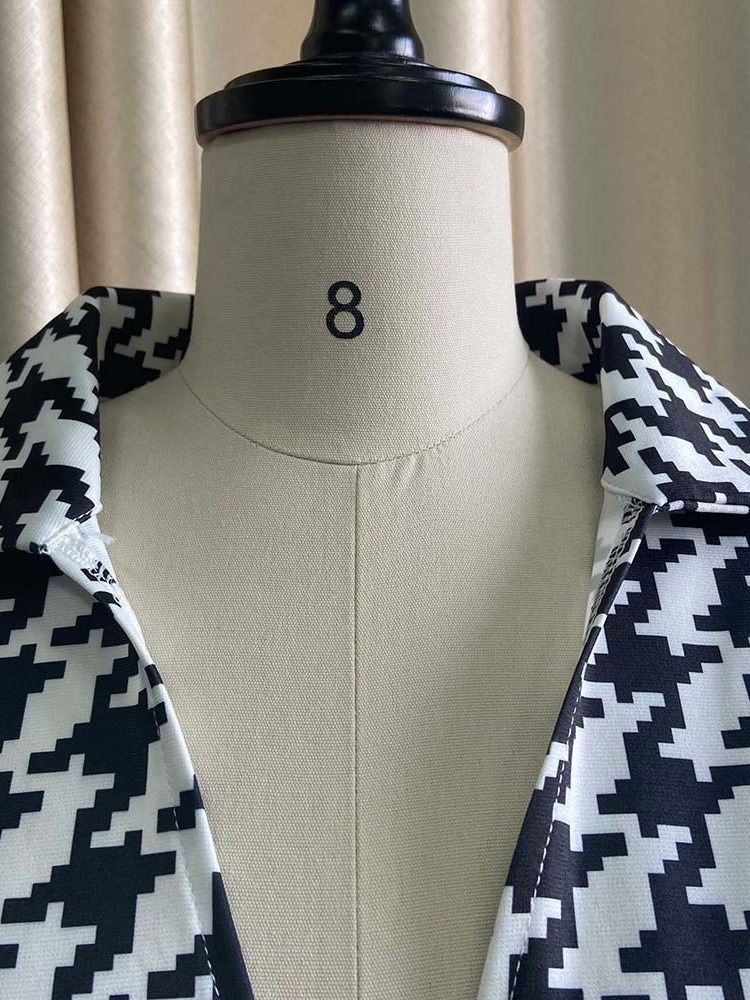 Mode Fullängdstryck Rak Slim Jumpsuit