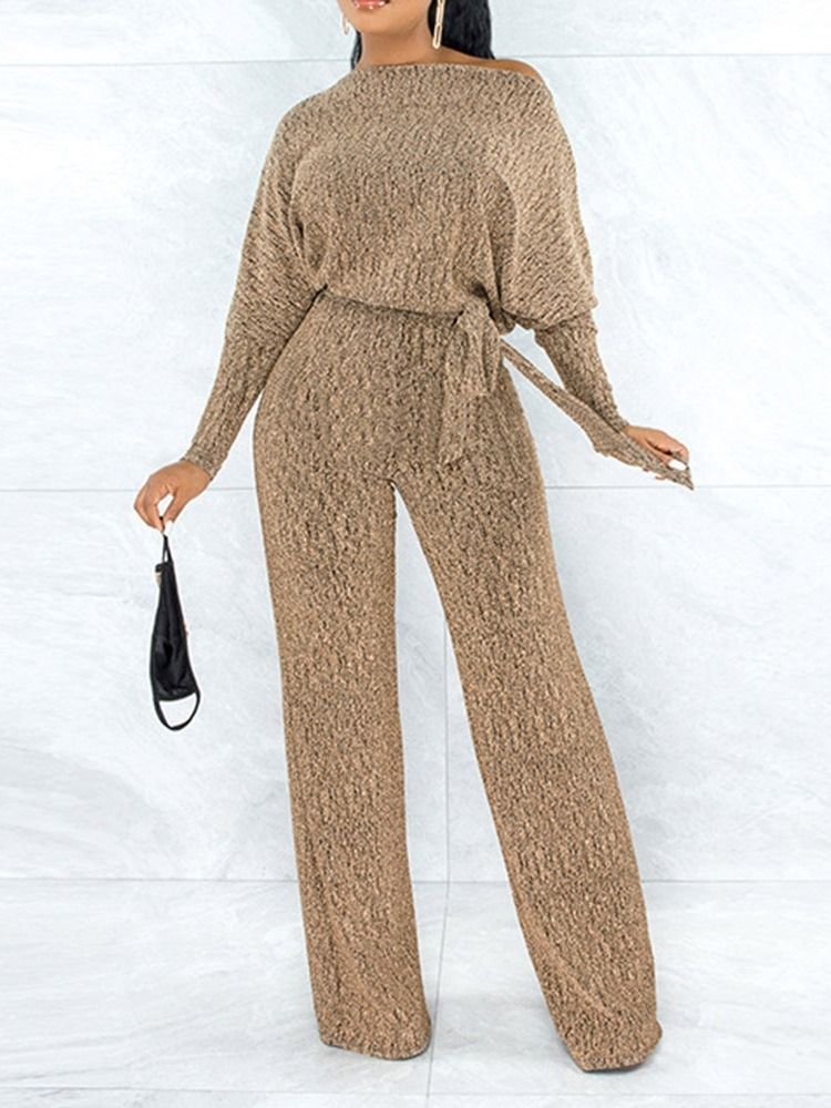 Mode Hellängd Rak Lös Jumpsuit