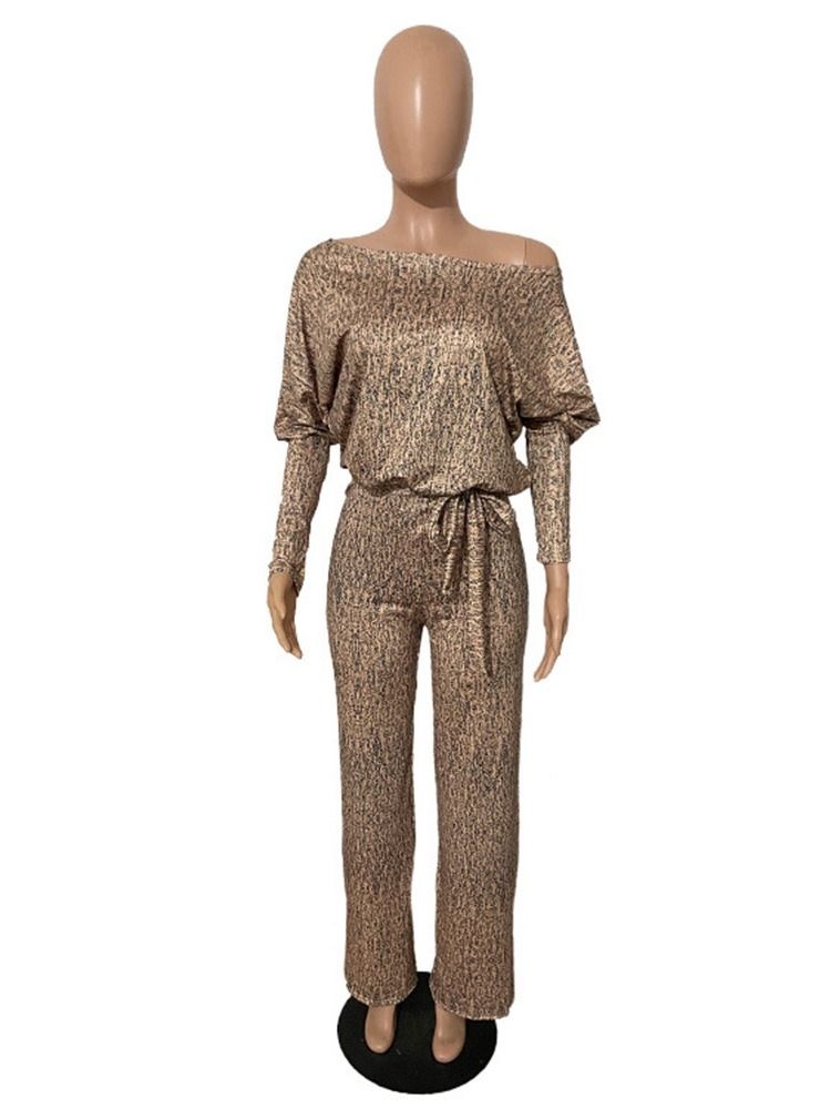 Mode Hellängd Rak Lös Jumpsuit