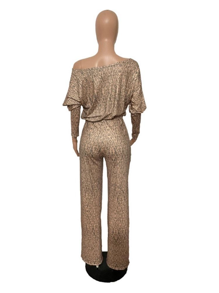 Mode Hellängd Rak Lös Jumpsuit