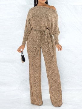 Mode Hellängd Rak Lös Jumpsuit