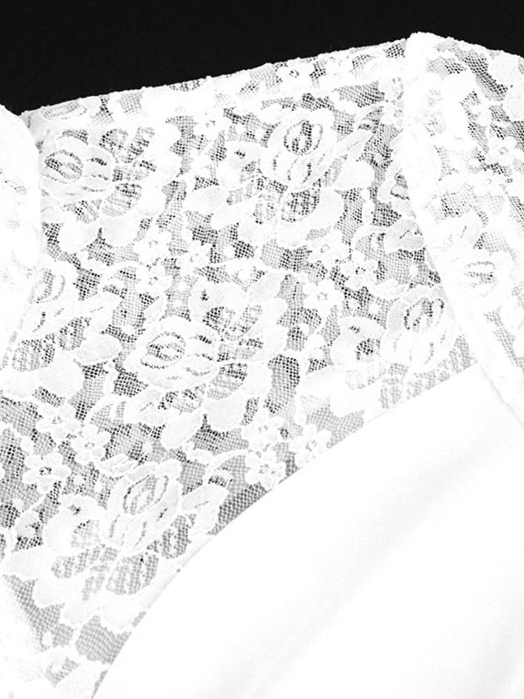 Mode Vanligt Patchwork Slimmad Jumpsuit Med Hög Midja
