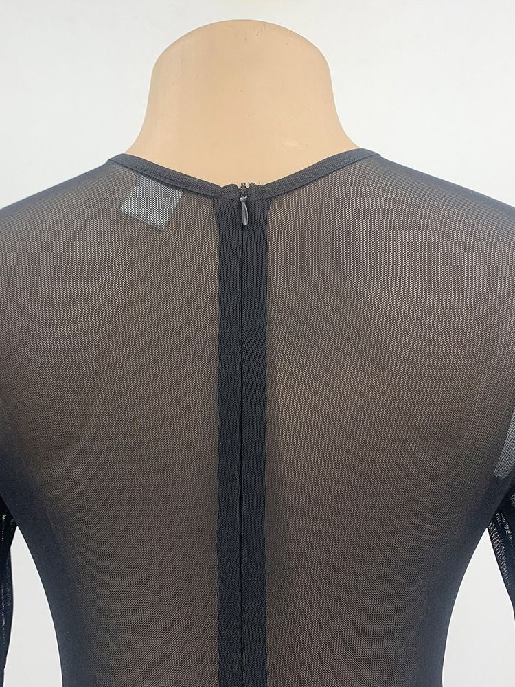 Paljetter Full Längd Sexig Skinny Pencil Byxor Jumpsuit