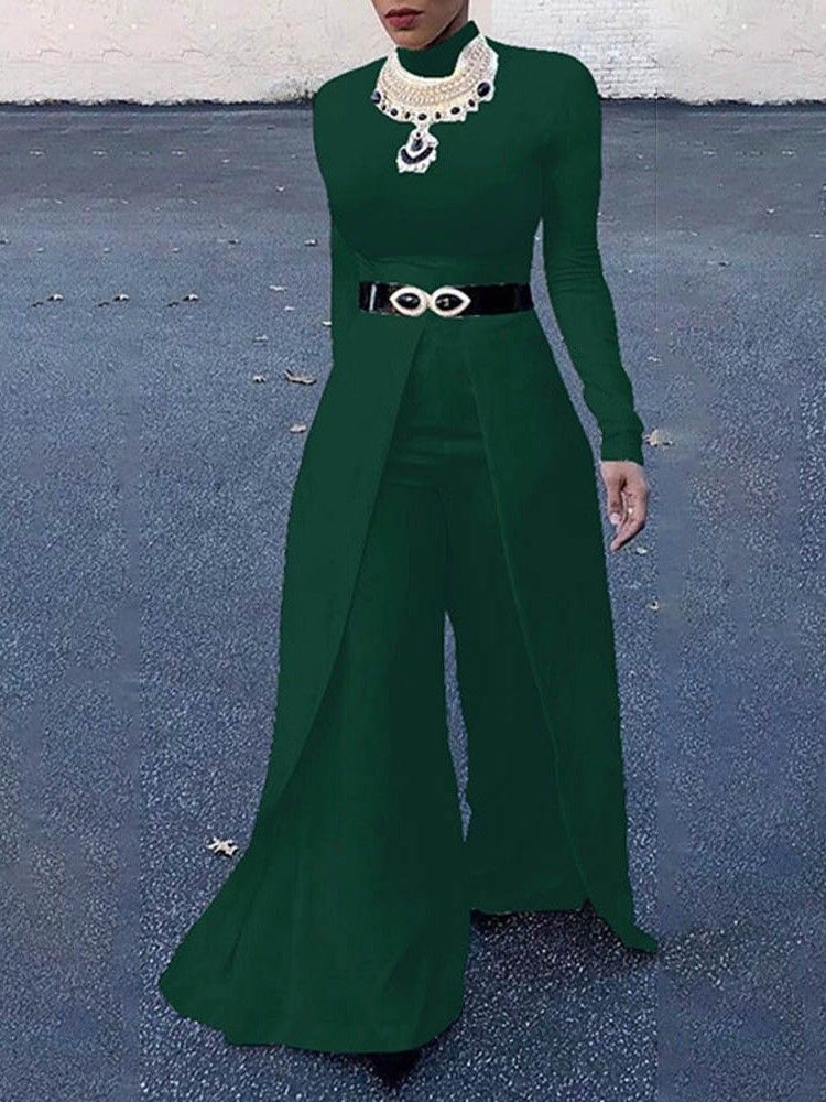Patchwork Full Längd Party Cocktail Slim Mid Waist Jumpsuit