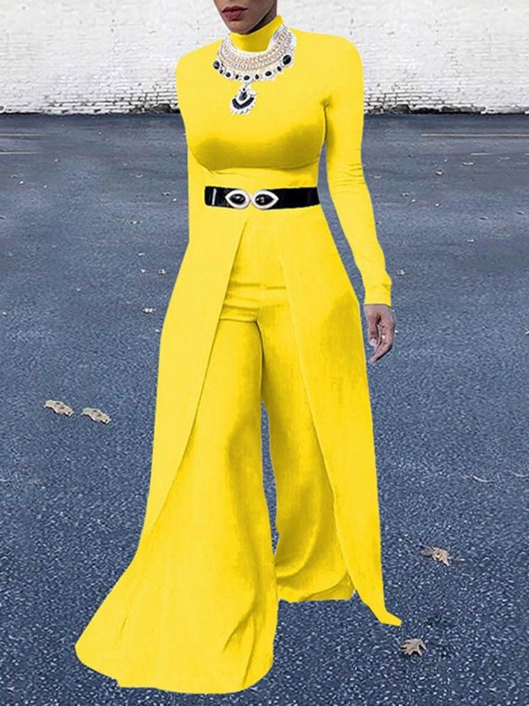 Patchwork Full Längd Party Cocktail Slim Mid Waist Jumpsuit