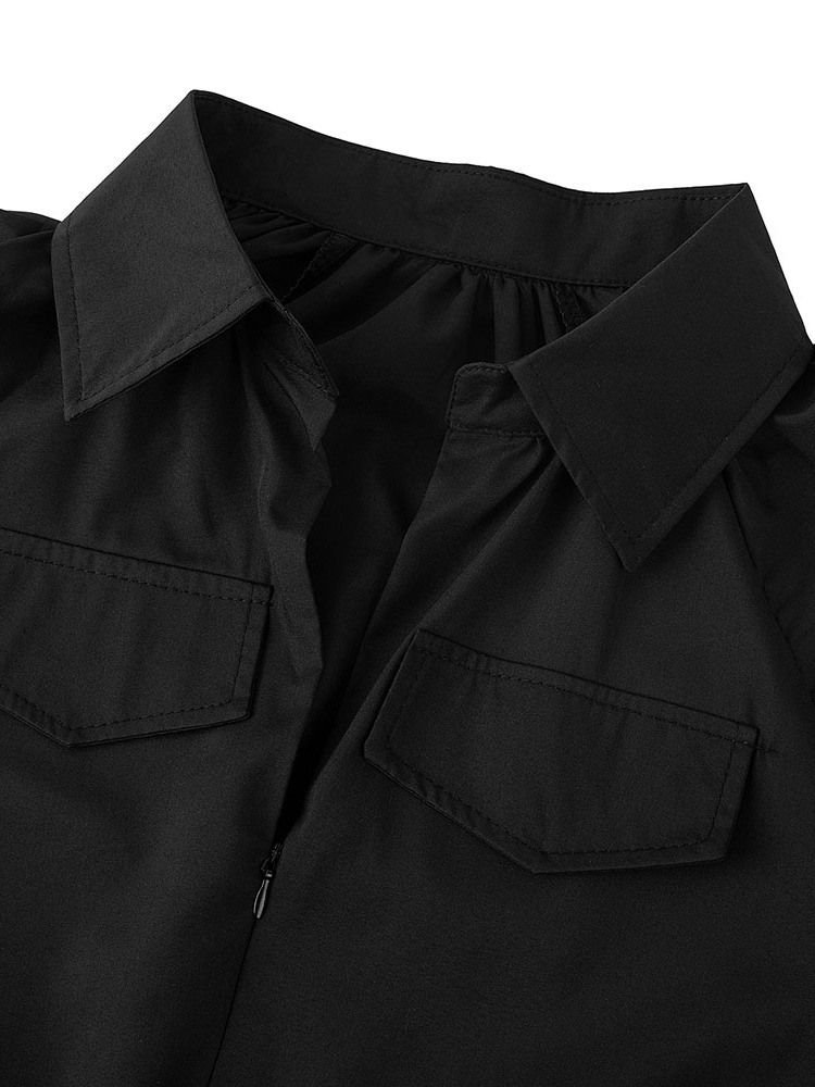 Pocket Shorts Casual Slim Rak Jumpsuit Dam-Byxor