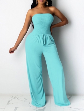 Sexig Backless Vanlig Mid Waist Lös Jumpsuit