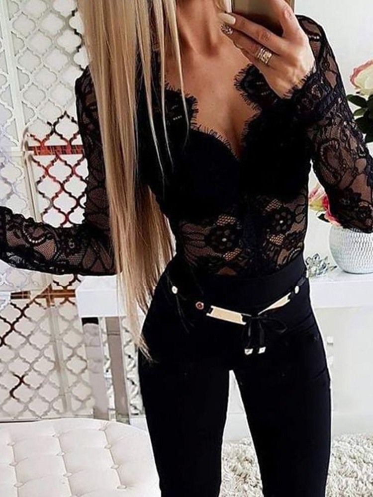 Sexiga Shorts Vanlig Skinny Jumpsuit