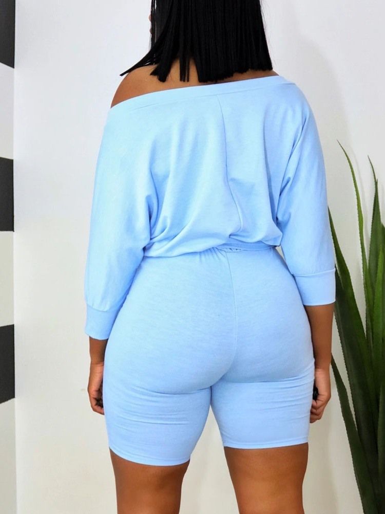 Shorts Casual Enkel Rak Slim Jumpsuit För Kvinnor