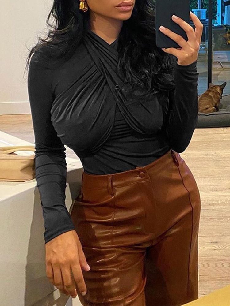 Shorts Mode Vanlig Skinny Dam Enkel Jumpsuit