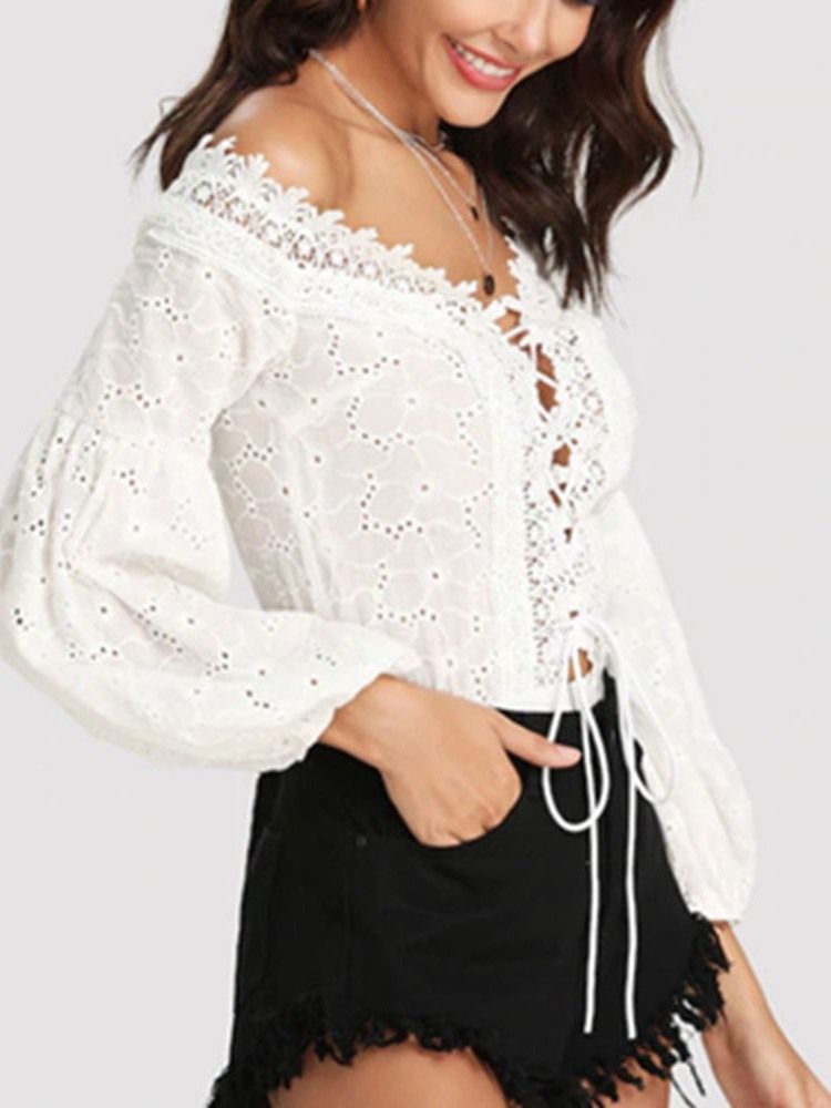 Snöra Vanlig Sexig Slim Jumpsuit För Kvinnor