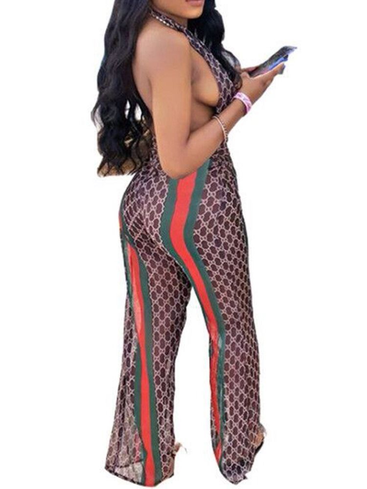 Stripe Pocket Slim Breda Ben Sexig Jumpsuit