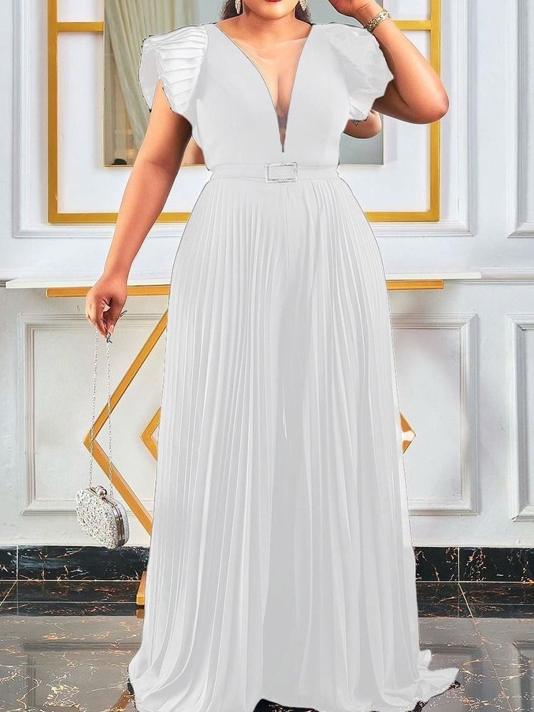 Vanlig Falbala Office Lady Slim High Waist Jumpsuit