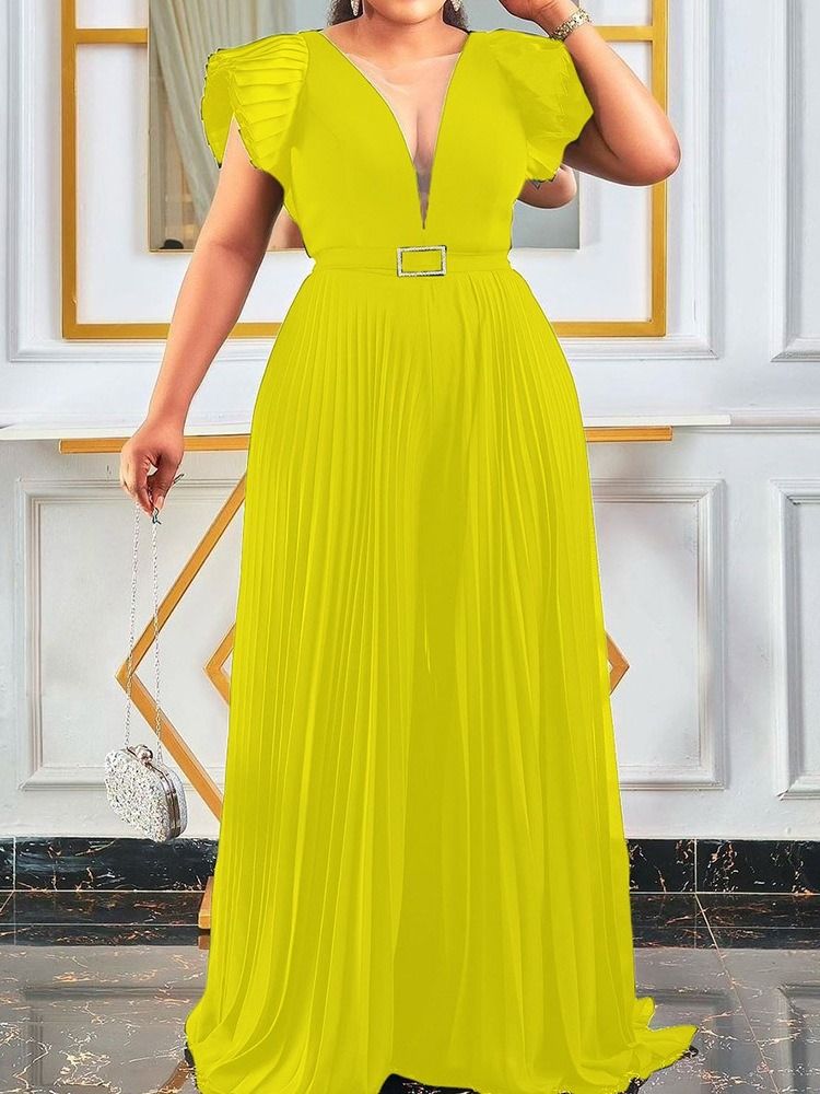Vanlig Falbala Office Lady Slim High Waist Jumpsuit