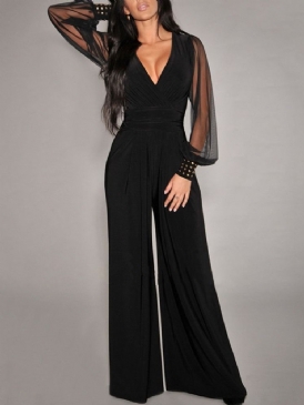 Vanlig Hellängd Slim Jumpsuit För Dammode