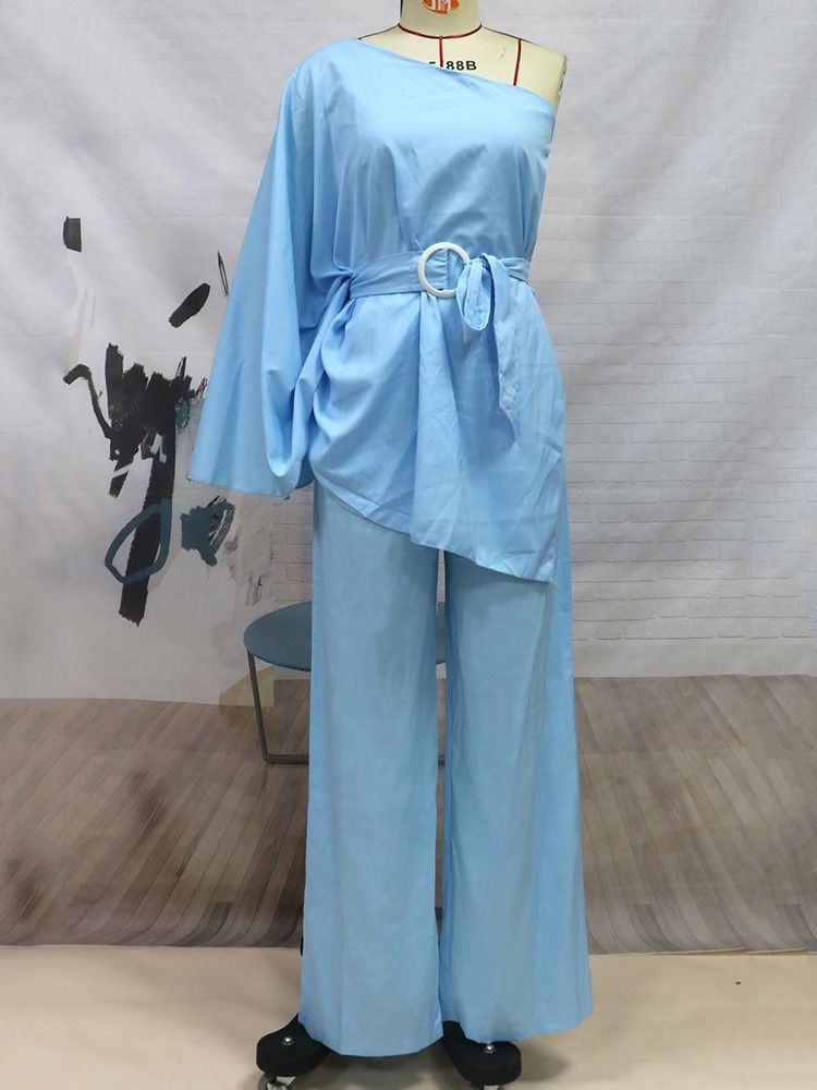 Vanlig Hellängd Western Lös Jumpsuit Med Hög Midja