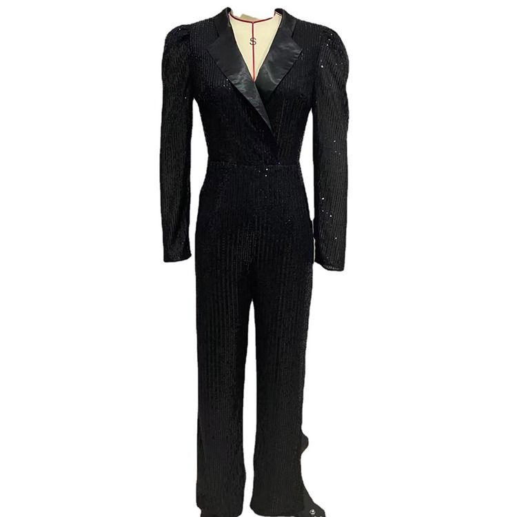 Vanlig Hellängd Western Slim Mid Waist Jumpsuit För Kvinnor