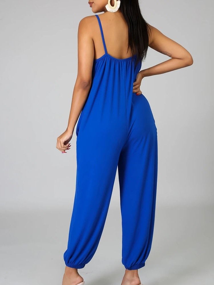 Vanlig Kontorsdam Fullängds Slim Pencil Byxor För Kvinnor Jumpsuit