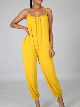 Vanlig Kontorsdam Fullängds Slim Pencil Byxor För Kvinnor Jumpsuit