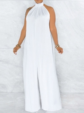 Vanlig Ladylike Dam Full Längd Lös Rak Jumpsuit