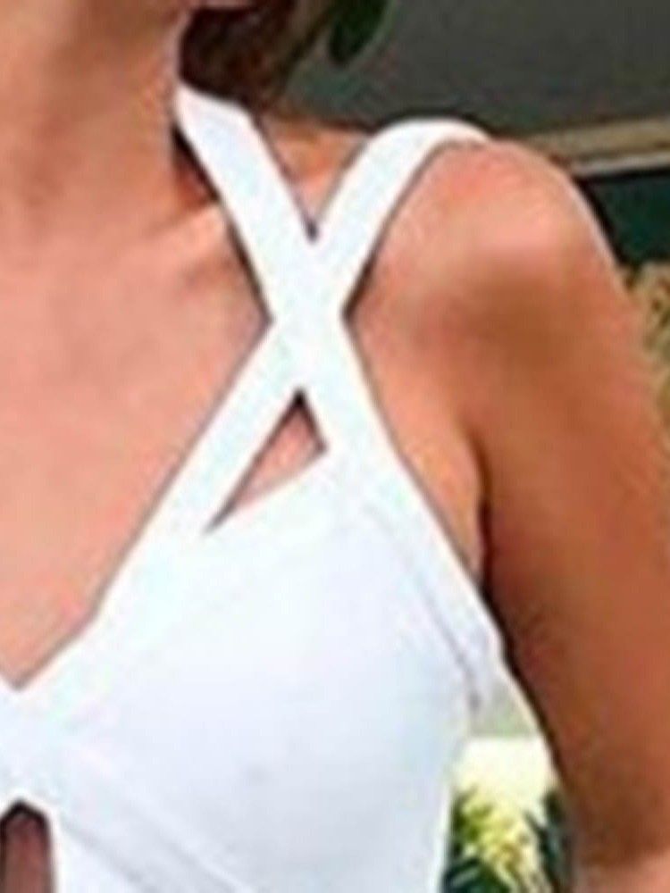 Vanlig Rem Klänningy Rak Slim Jumpsuit