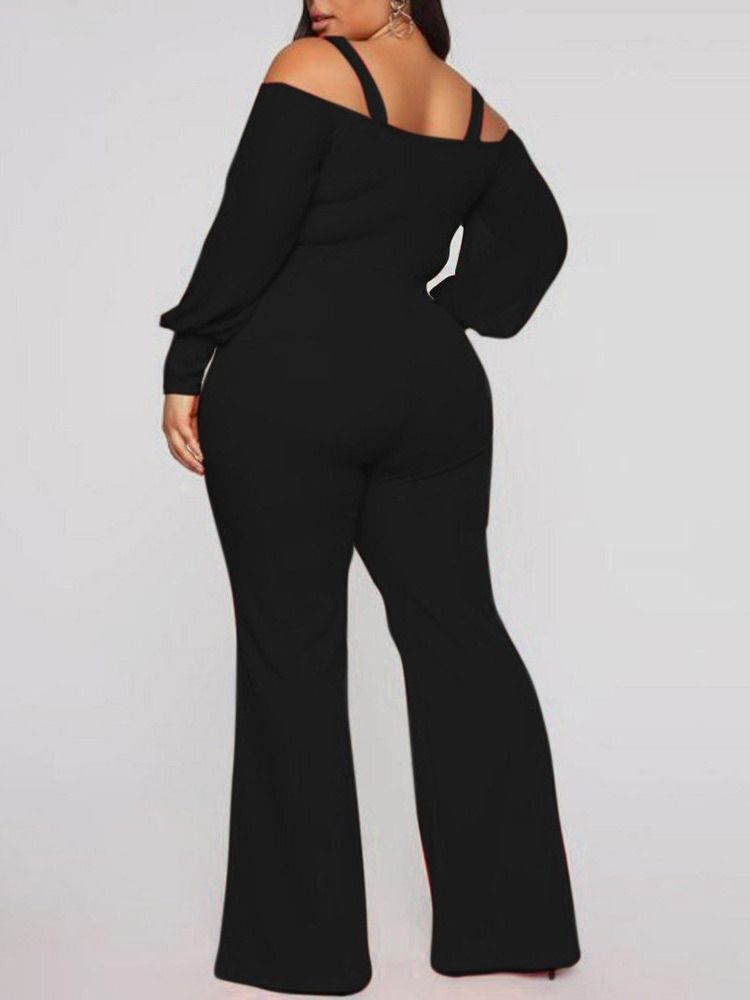 Vanlig Västerländsk Hellängd Slim Jumpsuit För Kvinnor
