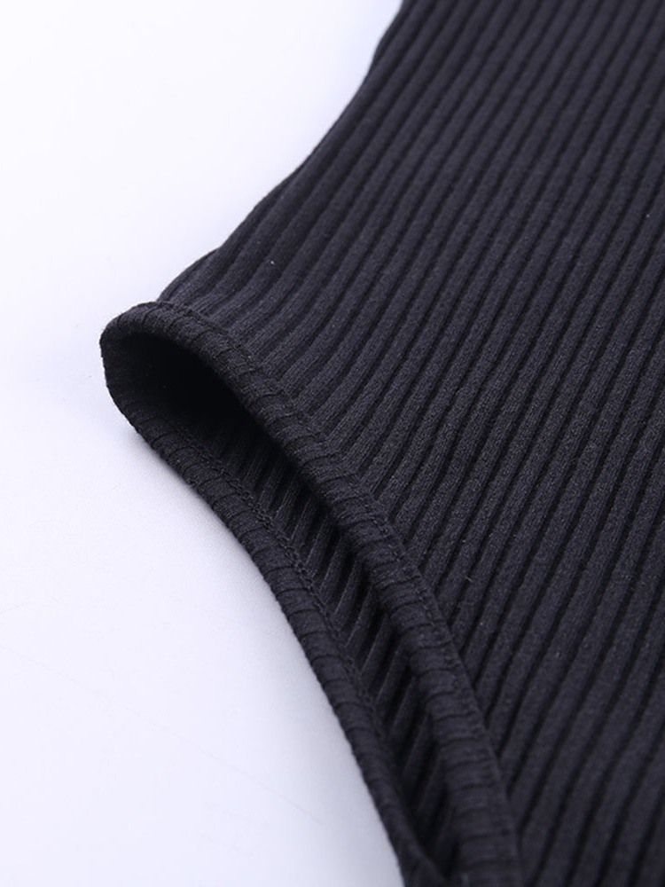 Vanlig Veckad Sexig Skinny Låg Midja Jumpsuit För Kvinnor