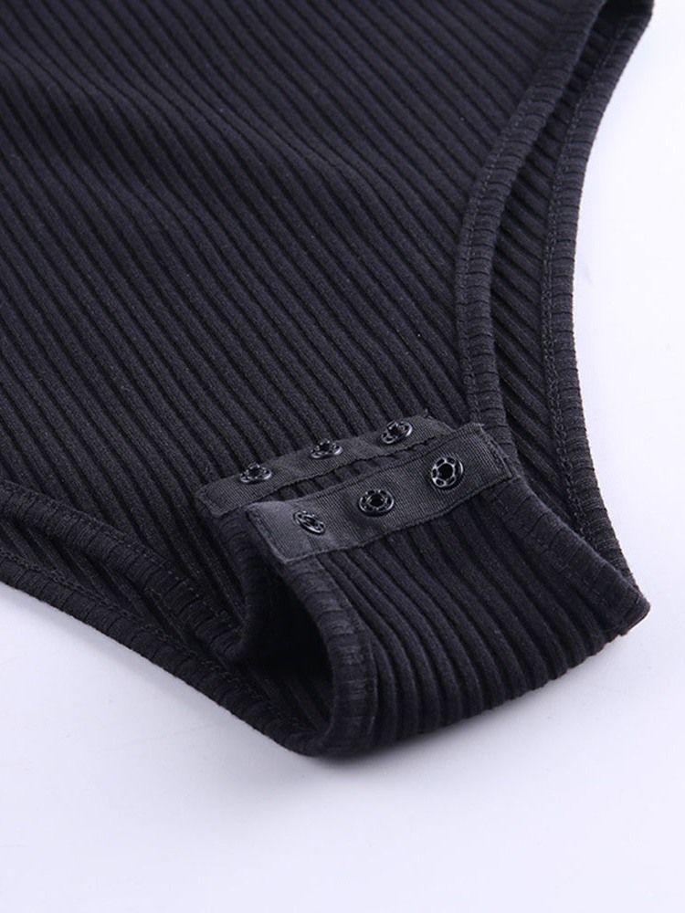 Vanlig Veckad Sexig Skinny Låg Midja Jumpsuit För Kvinnor