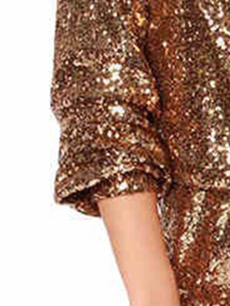 Vanliga Paljetter Shorts Slim Rak Dam Romper