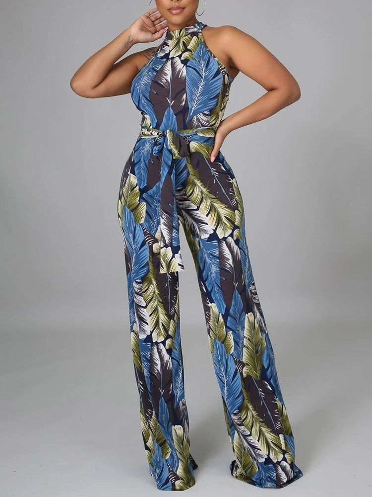 Western Fullängds Blixtlås Rak Slim Jumpsuit För Kvinnor