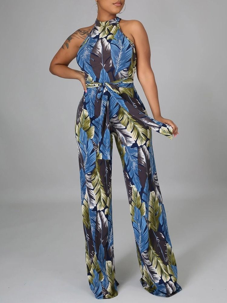 Western Fullängds Blixtlås Rak Slim Jumpsuit För Kvinnor