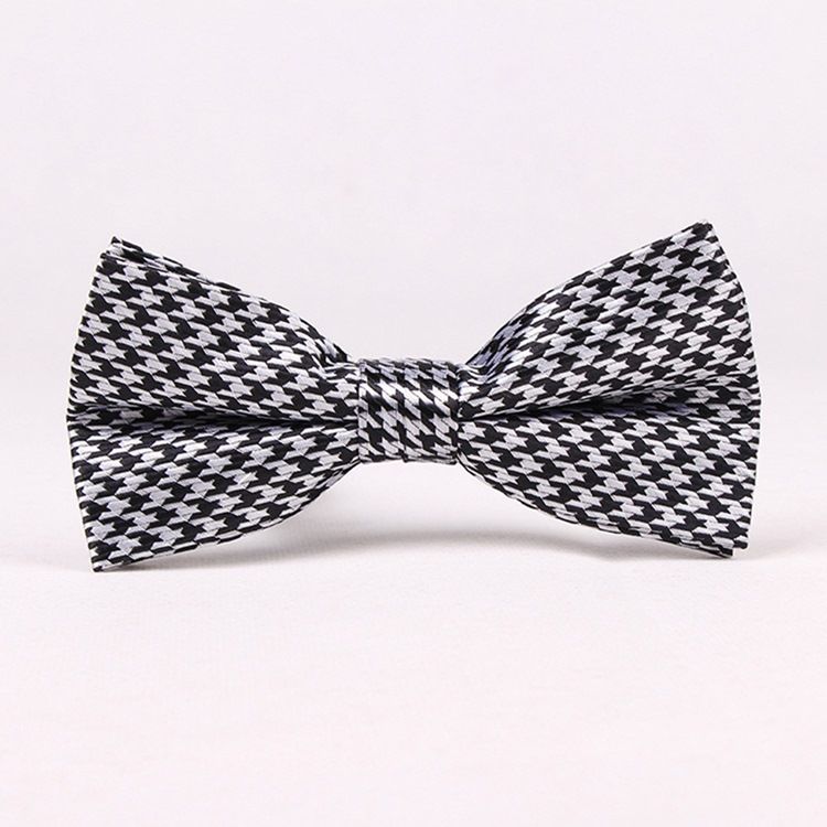 Retro Houndstooth Fluga För Män
