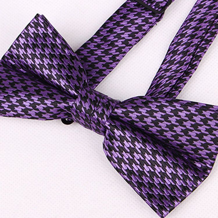 Retro Houndstooth Fluga För Män