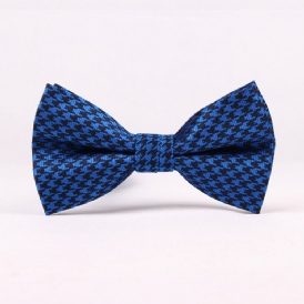Retro Houndstooth Fluga För Män