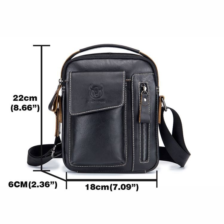 Europeiska Fyrkantiga Crossbody-Väskor I Vanligt Läder