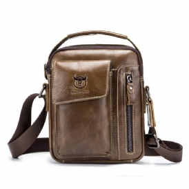 Europeiska Fyrkantiga Crossbody-Väskor I Vanligt Läder