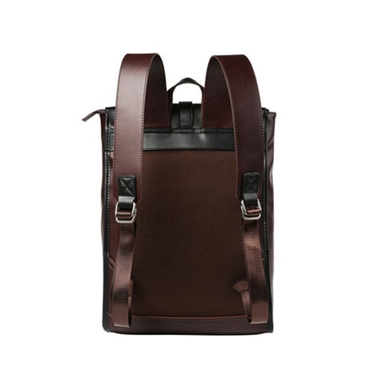Modern Style Color Block Pu-Ryggsäckar