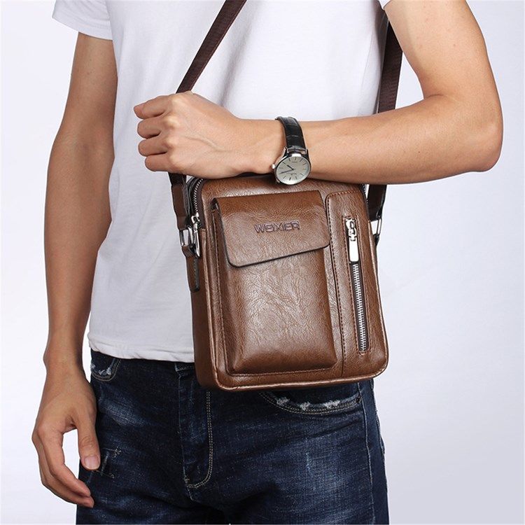 Vanliga Europeiska Pu Square Crossbody-Väskor