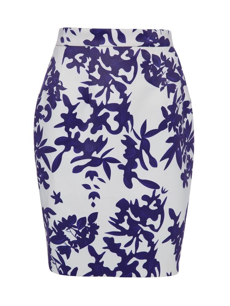 Bodycon Damkjol Med Blommönster I Mitten Av Midjan
