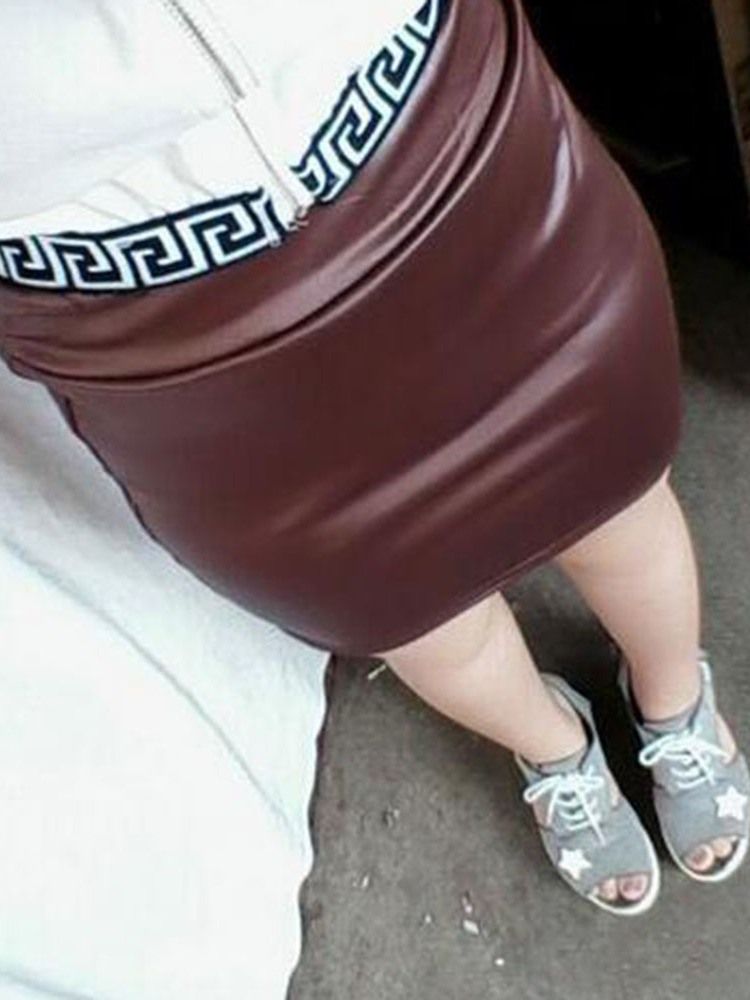 Enkel Bodycon Fashion Mini-Kjol
