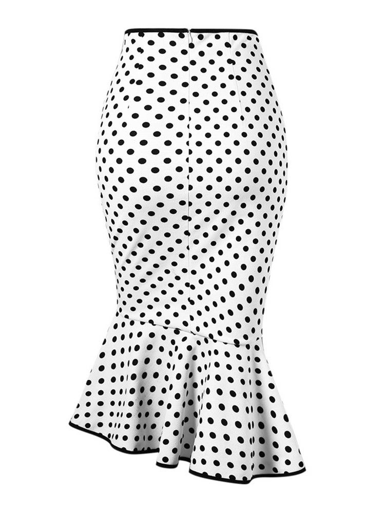 Polka Dots Bowknot Mermaid Damkjol