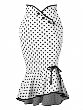 Polka Dots Bowknot Mermaid Damkjol