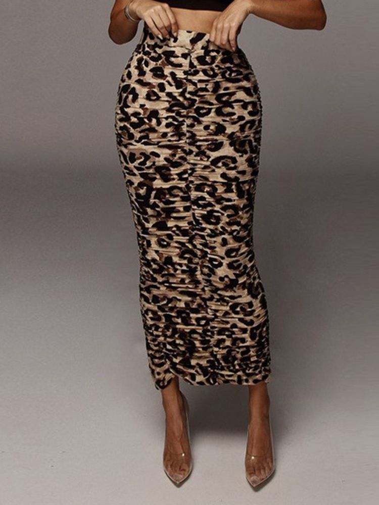 Split Serpentine Bodycon Westernkjol