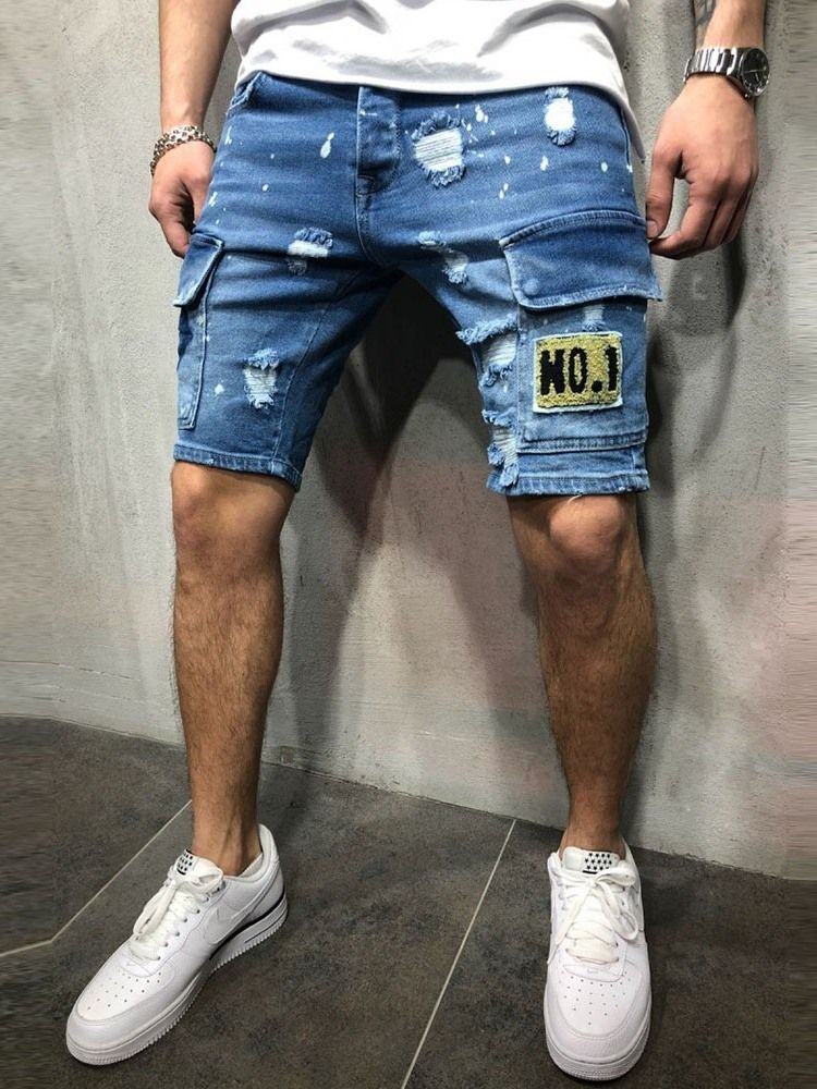 Brev Tunn Ficka Mäns Midja Jeans