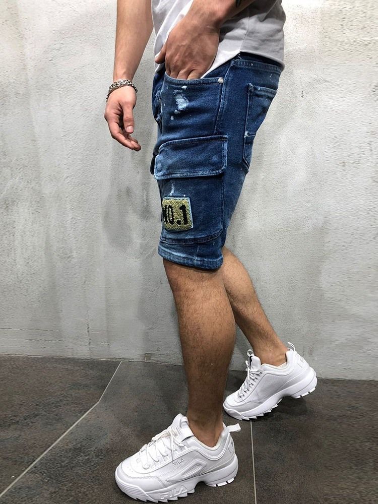 Brev Tunn Ficka Mäns Midja Jeans