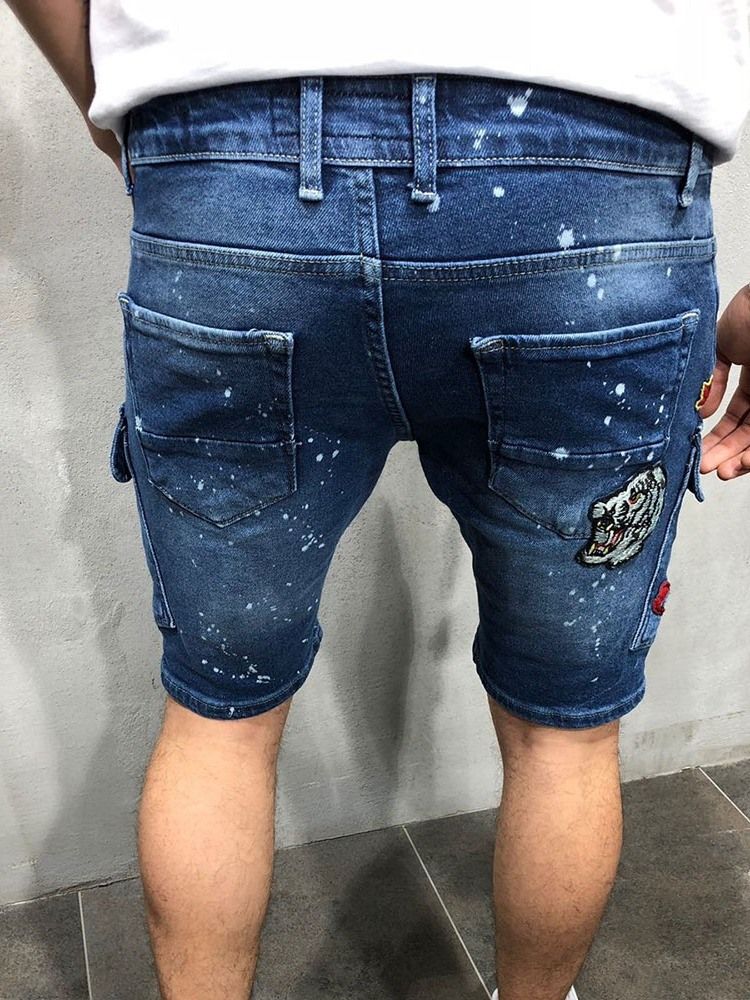 Brev Tunn Ficka Mäns Midja Jeans