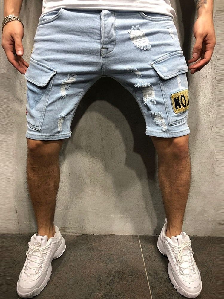 Brev Tunn Ficka Mäns Midja Jeans