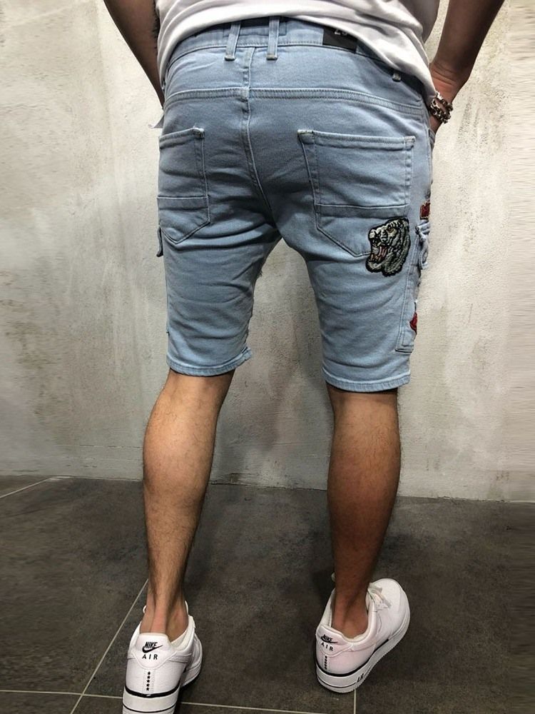Brev Tunn Ficka Mäns Midja Jeans