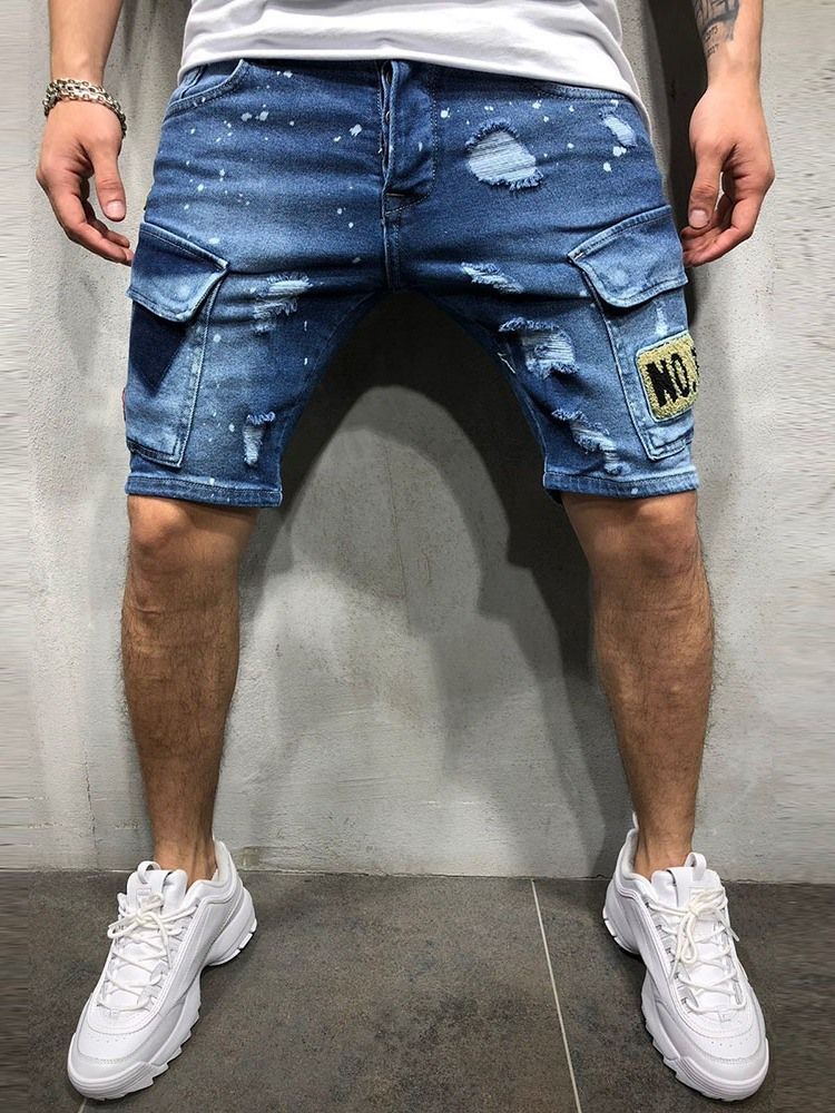 Brev Tunn Ficka Mäns Midja Jeans